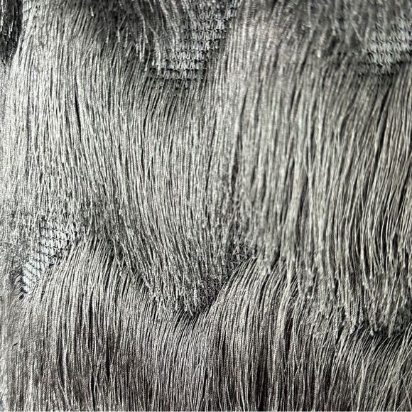 Ann Taylor Skirt Black All Over Flapper Fringed, Scalloped Hem. Size Sm(0)‎ - Picture 4 of 10